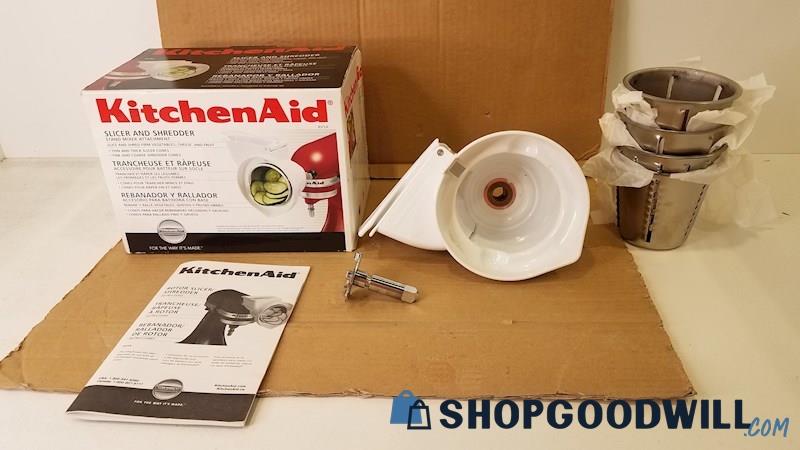 KitchenAid Slicer Shredder Stand Mixer Attachment White w/Box,Access.