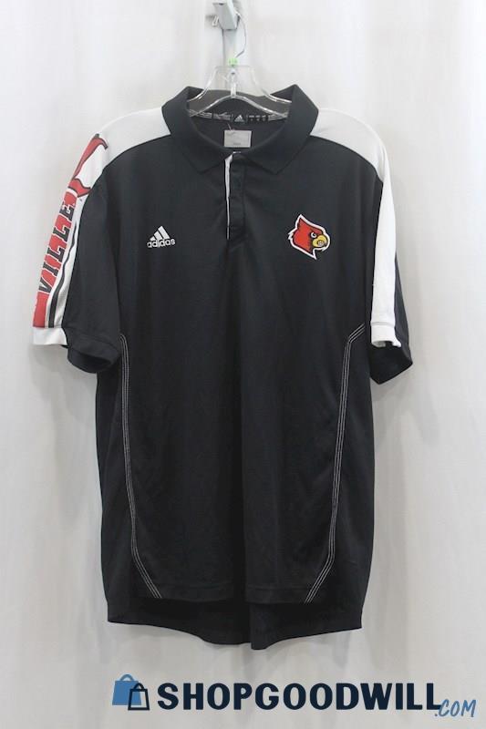 Adidas Men's Black/White Polo Shirt SZ L