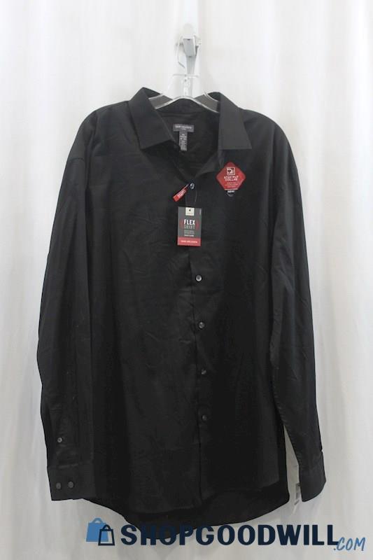 NWT Van Heusen Mens Black Dress Shirt Sz 2XL