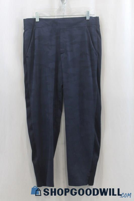 Athleta Womens Navy Camo Paperbag Pants Sz 12