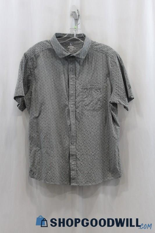 Kuhl Men's Heather Gray Button Up Shirt SZ L