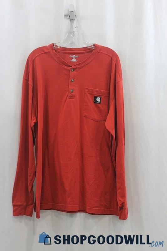 Carhartt Men's Red Long Sleeve Shirt SZ XL