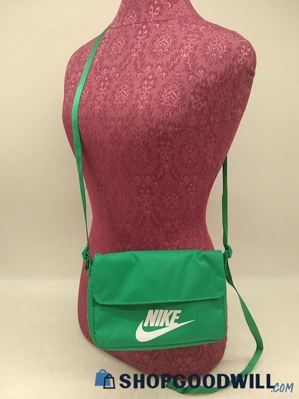 Nike Turquoise Canvas Fold Over Crossbody Handbag Purse 