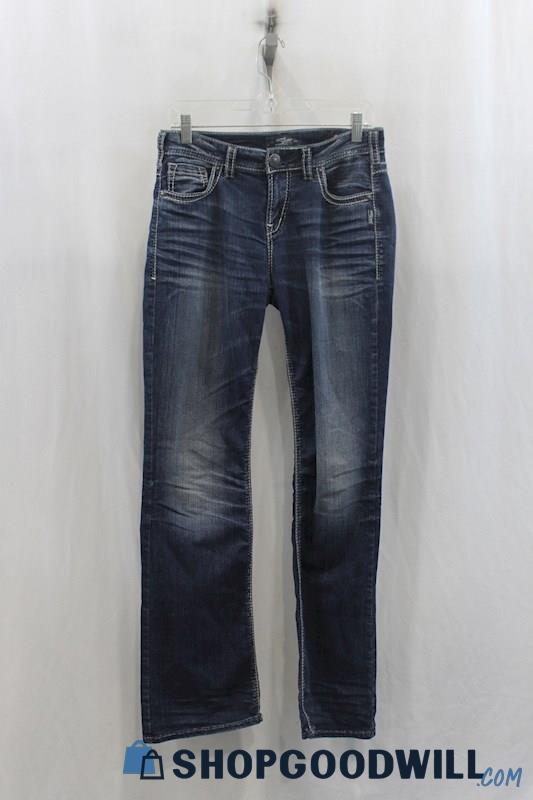 Silver Jeans Womens Dark Blue Washed Bootcut Jeans Sz 29x33