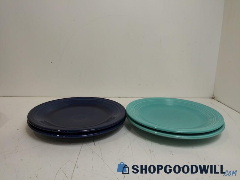 4PC HCL Fiesta Plates Platters Serving Dinner Ceramic Kitchen Decor