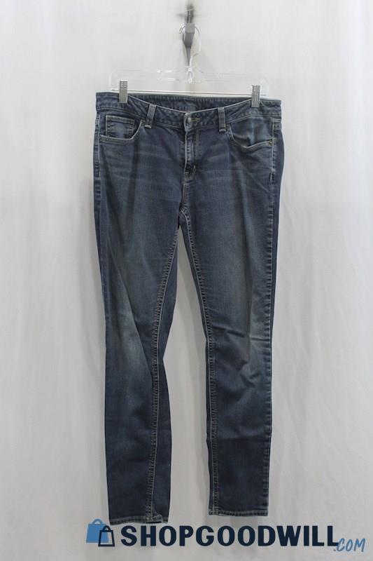 Michael Kors Womens Dark Blue Washed Skinny Jeans Sz 8