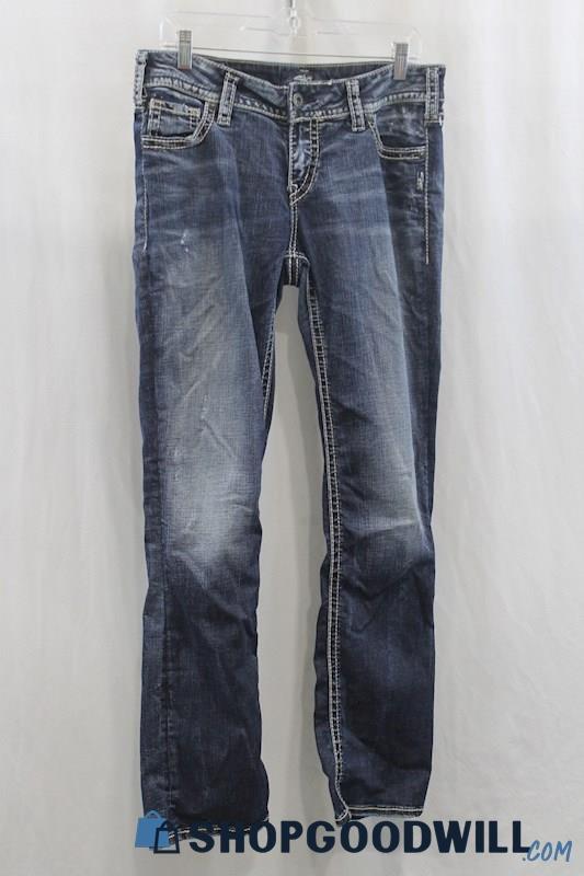 Silver Jeans Women's Blue Wash Straight Leg Jean SZ 30x32