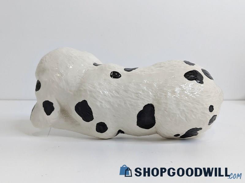 Appears to Be Porcelain Like Dalmatian Sleeping Hanging Puppy Figurine Decor