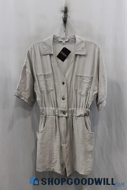 NWT HYFVE Womens Gray Utility Romper Sz S