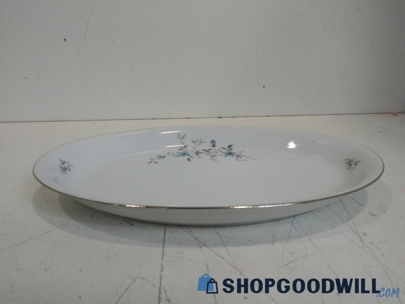 Royal Karlsbad Platter Plate Serving Silver Blue Designs China Warranted Kitchen