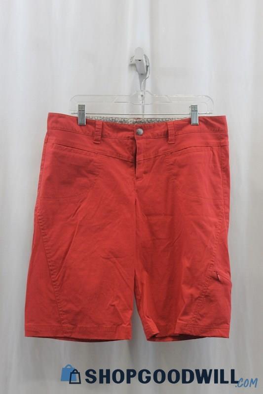 Athleta Womens Red Utility Chino Shorts Sz 12