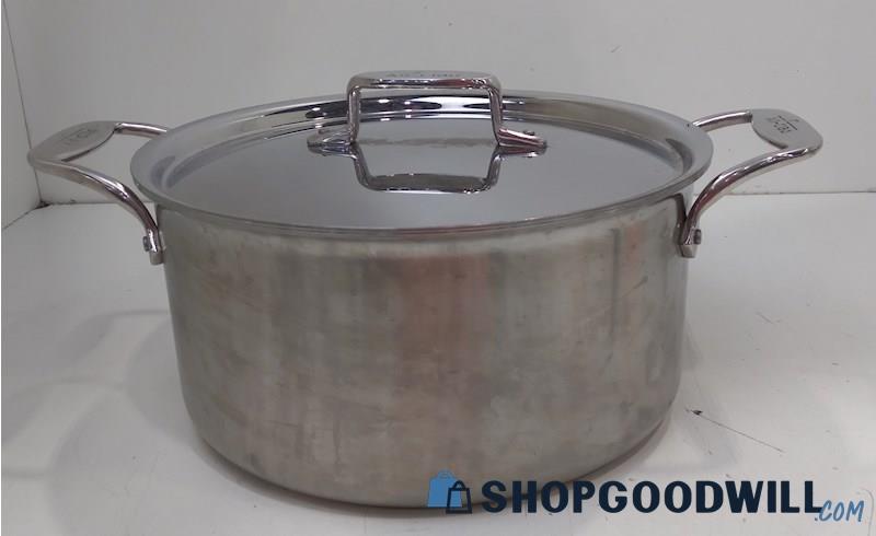 All Clad D5 Stainless 8 Quart Stock Pot with Stainless Lid