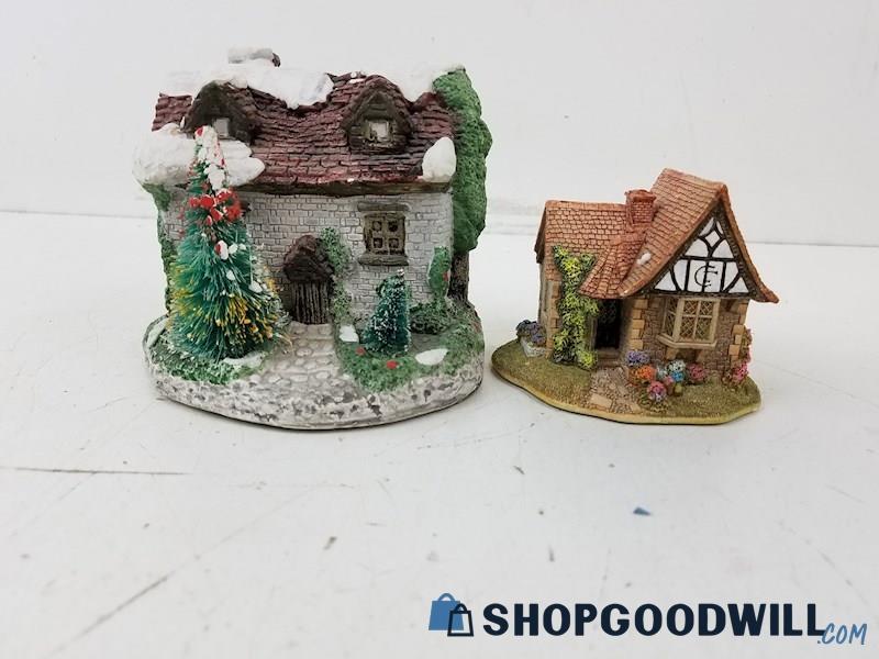 Lilliput Lane English collection South East Flowerpots House & Unbranded Cottage