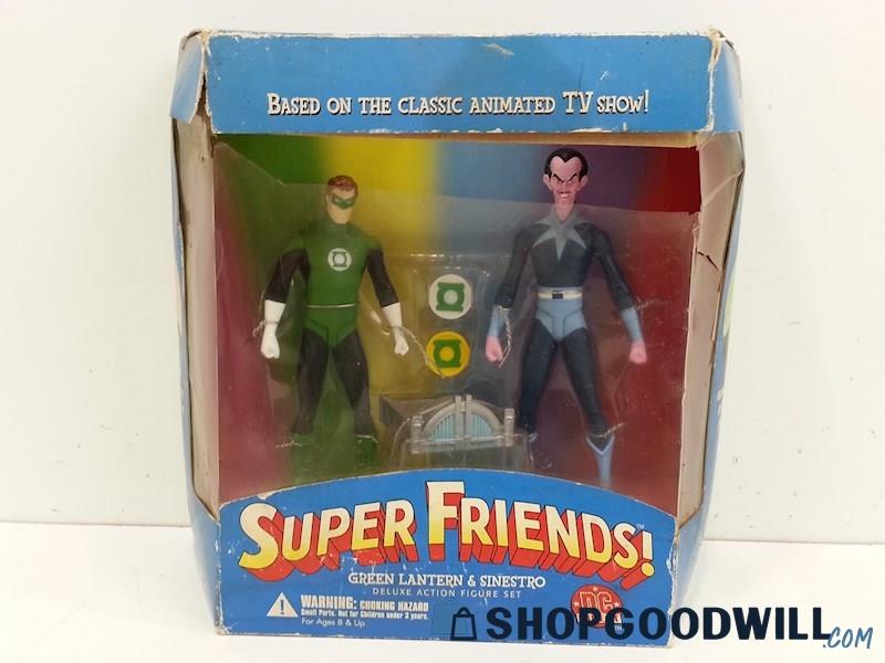 VTG Super Friends Green Lantern & Sinestro Action Figures DC Direct IOB