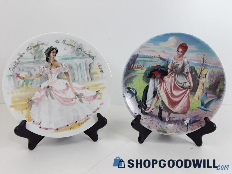 Lot Of 2pc Porcelain Limoges 1865 & 1983 Collector Plates 