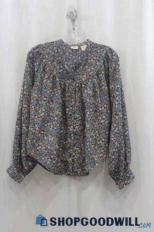 NWT Levi's Women's Multicolor Floral Print Blouse SZ S