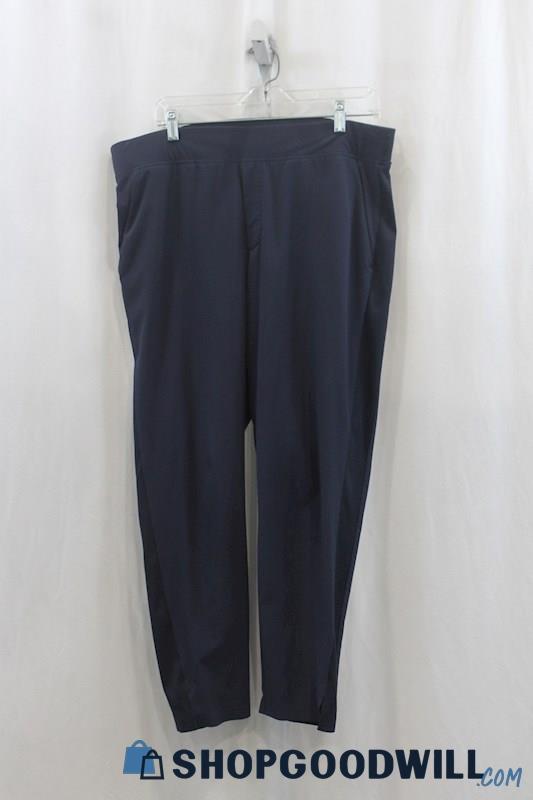 Athleta Womens Navy Paperbag Pants Sz 12