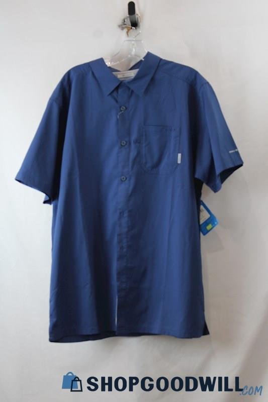 NWT Columbia Men's Blue Button Up sz L