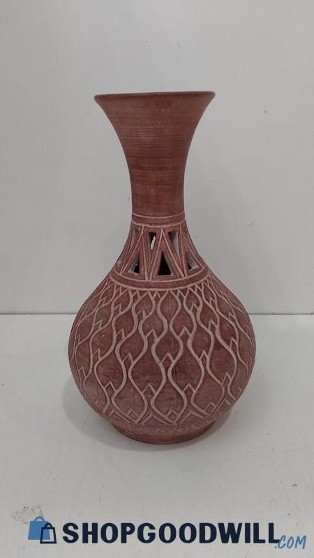 Roman Style Red Terracotta Vase Ceramic
