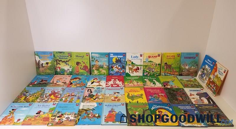 Vtg c1973-87 Disney's Wonderful World Of Reading HC Book Club Ed Mickey Mouse+