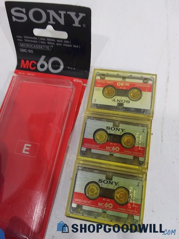 Sony Blank MC60 Cassette Tape 3 Pack 