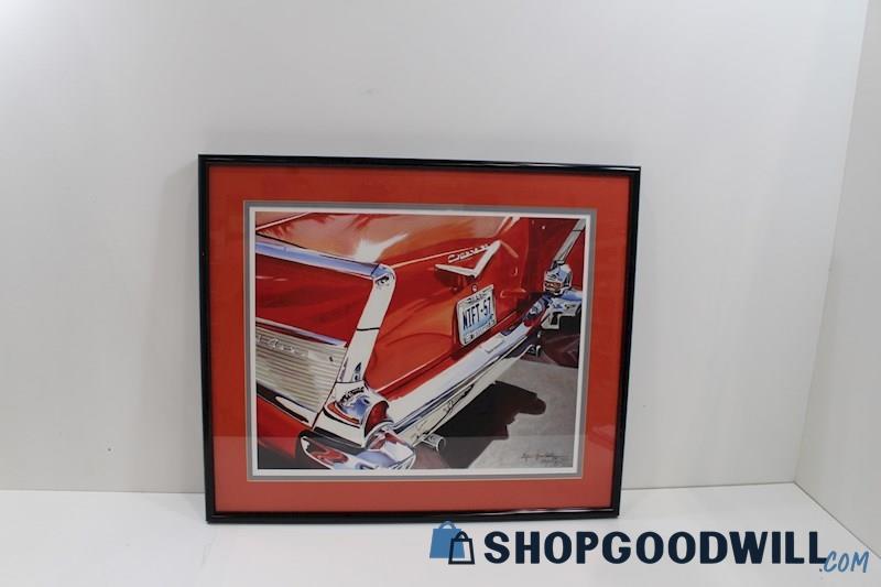 Stefanee A. Settler Signed Framed 'Nifty 57-Chevy Belair' Painting Print 10/250
