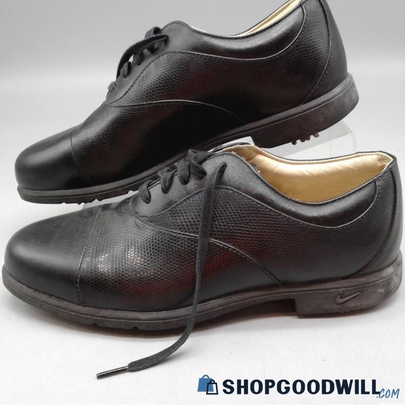 Nike Golf Women's Black Leather Cleat Shoe Sz 8