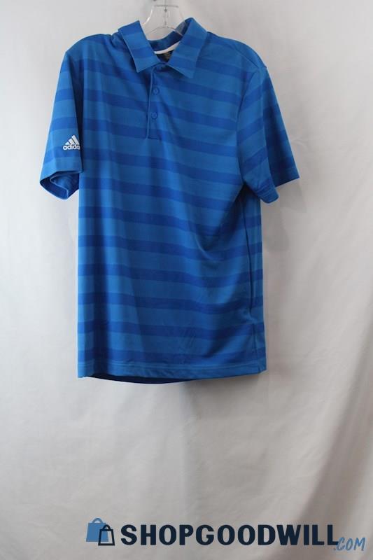 NWT Adidas Men's Blue Polo Shirt SZ M