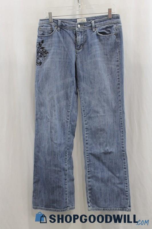 White House Black Market Women's Blue Bootcut Jean SZ 6