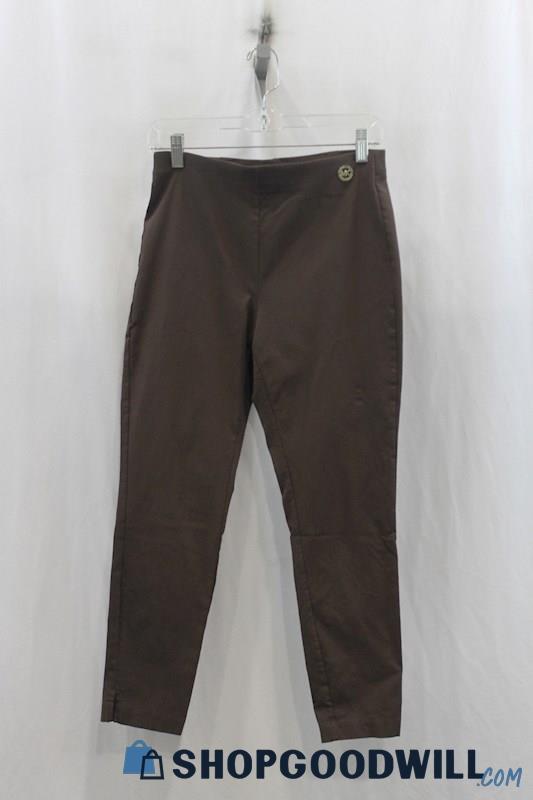 Michael Kors Womens Brown Pull On Pants Sz M