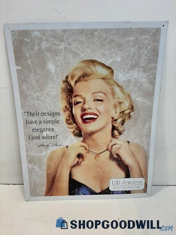 Marilyn Monroe for LAH Jewelers Tin Sign 16