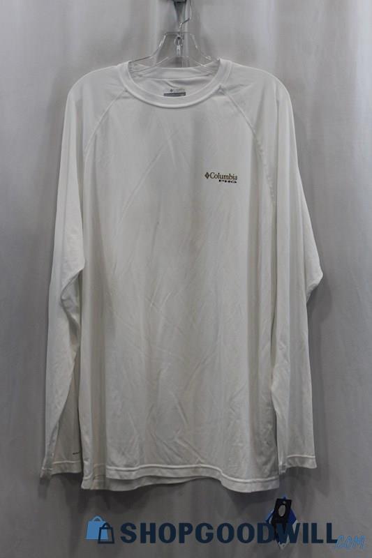 NWT Columbia Men's White Long Sleeve Shirt SZ L