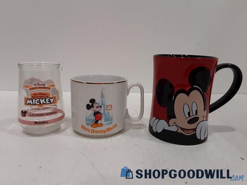 3 PC Mickey Mouse Cup & Mugs MIXED BRANDS