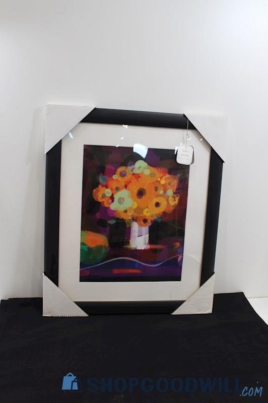 NEW 'Spring Bouquet' Framed & Matted Unsigned Still Life Watercolor Print 