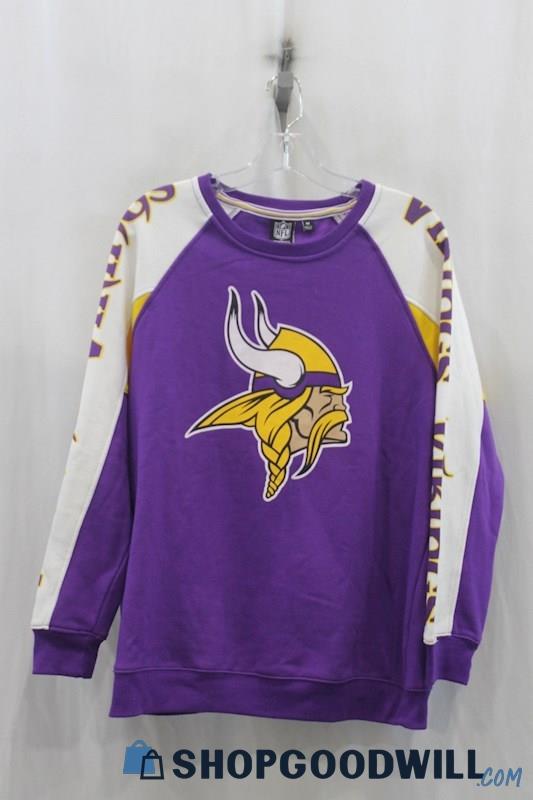 NWT NFL MN Vikings Mens Purple/White Crewneck Sweater Sz M