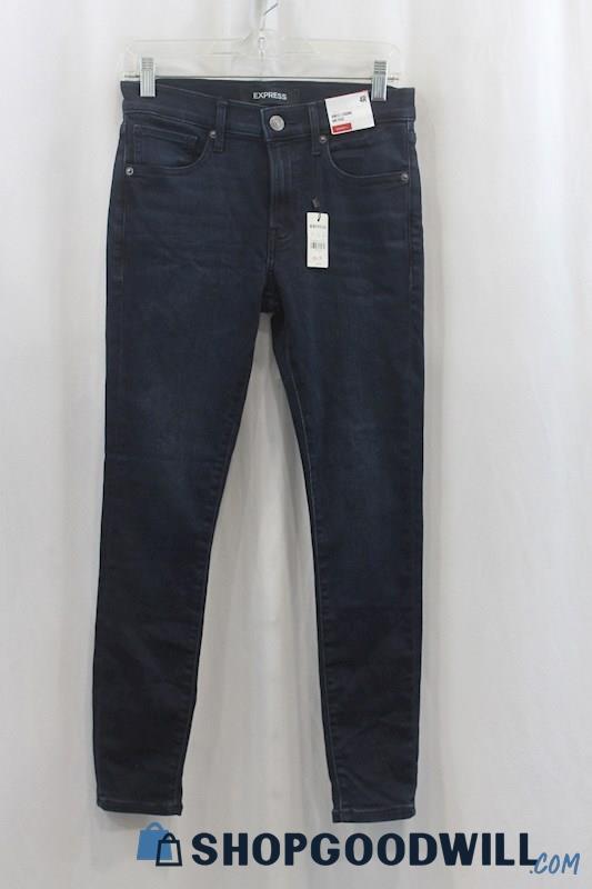 NWT Express Women's Dark Wash Blue Ankle Skinny Jean SZ 4