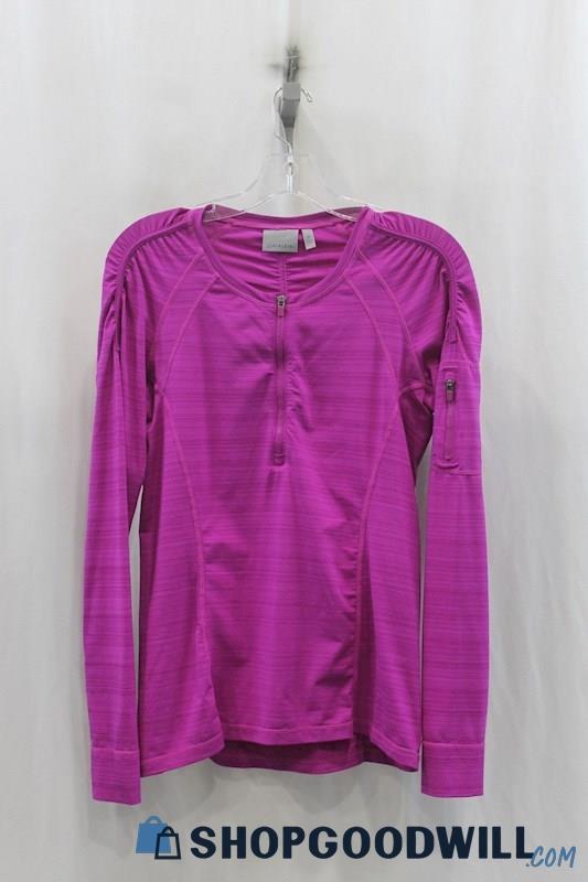 Athleta Womens Purple 1/4 Zip Sweatshirt Sz M