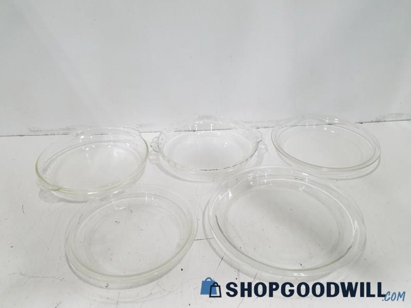 Set Of 5 Pyrex Ovenware Glass Pans