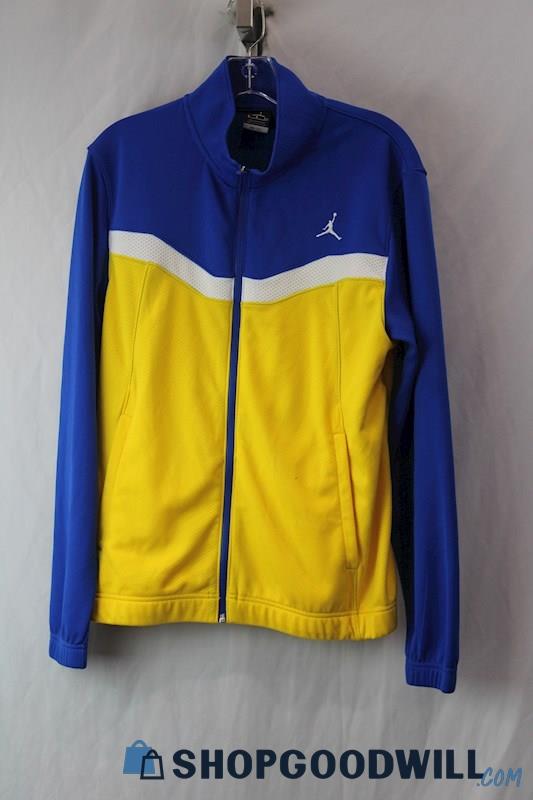 Jordan Men's Blue/Yellow Full Zip Sweater sz SP