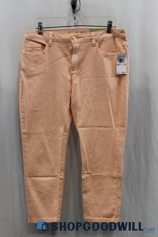 NWT Michael Kors Women's Light Peach Crop Jean SZ 10