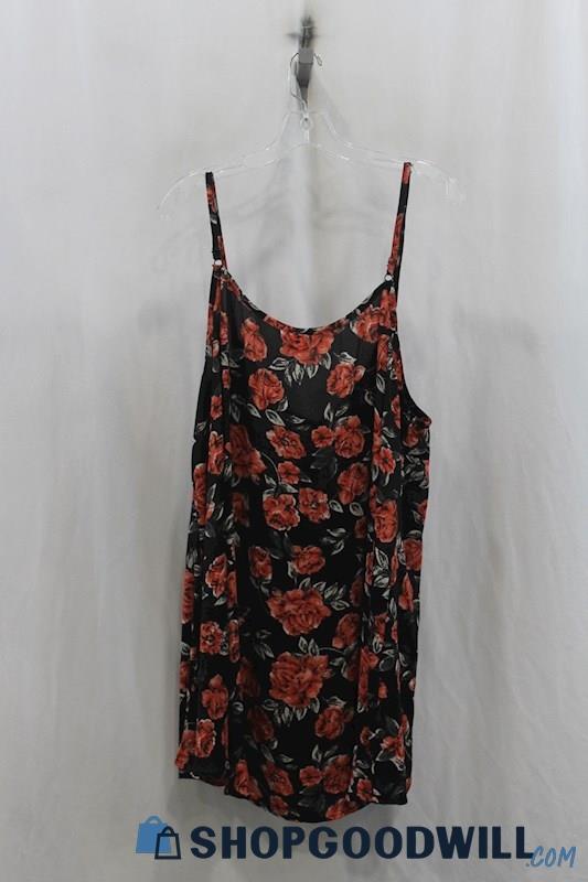 Torrid Womens Black/Red Floral Tank Top Sz 3X