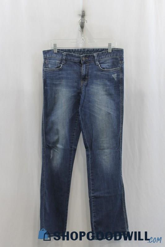Calvin Klein Womens Blue Washed Slim Boot Jeans Sz 6