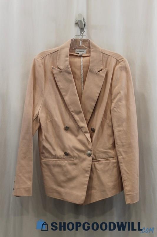 Evereve Womens Dusty Pink Double Breasted Blazer Sz L