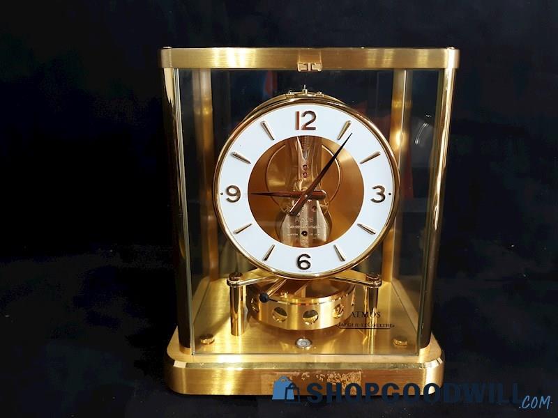1960 Jaeger Le Coultre Model Swiss Atmos Clock Desktop Table Clock - UNTESTED