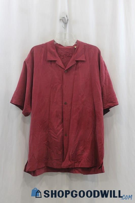 Tommy Bahama Men's Red Button Down Shirt SZ XL