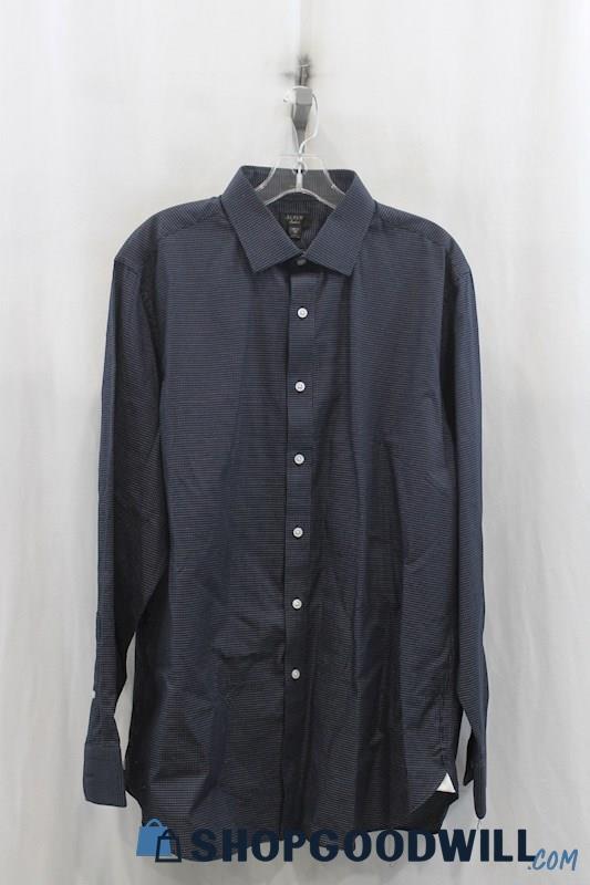 NWT J.Crew Mens Navy Button Down Shirt Sz 16.5/34