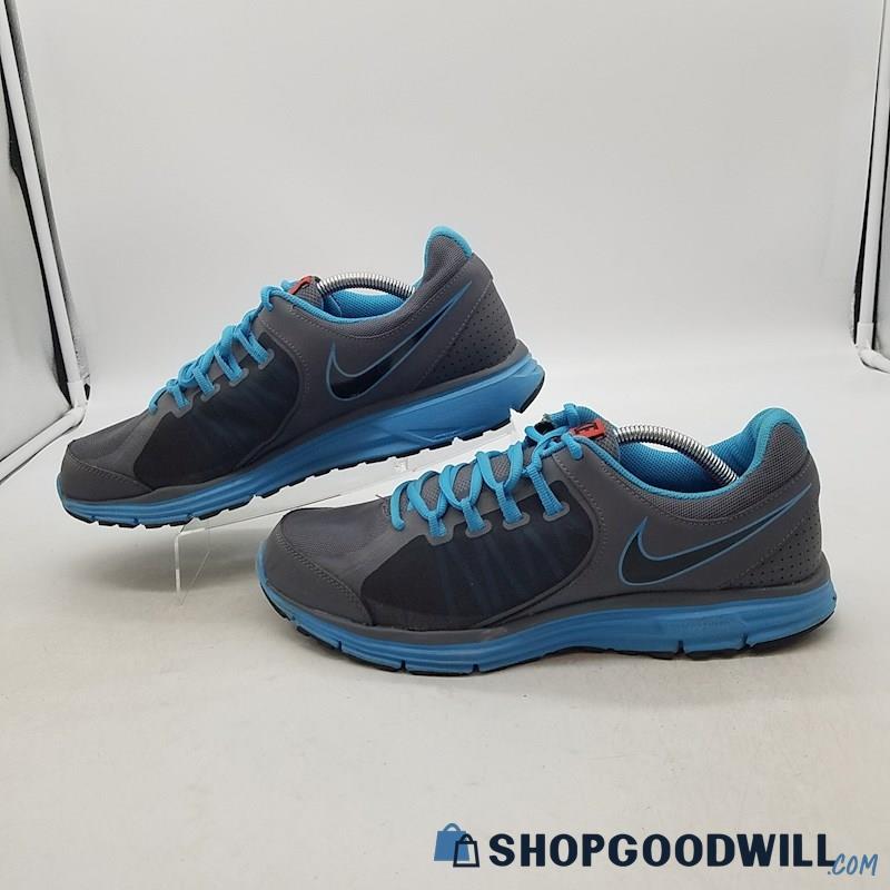 Nike Men's Lunar Forever 3 Gray/Blue Synthetic Sneakers Sz 11