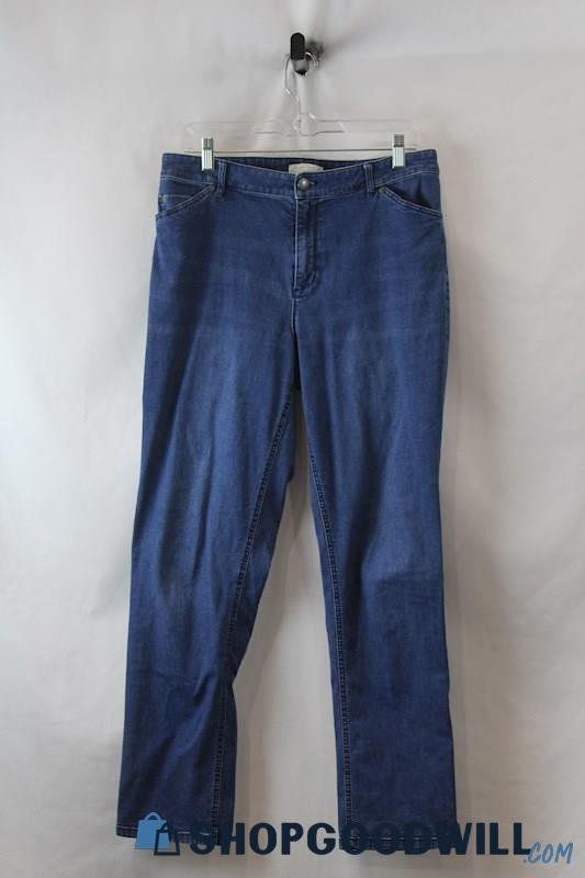 J Jill Women's Dark Blue Slim Straight Leg Jean SZ 12