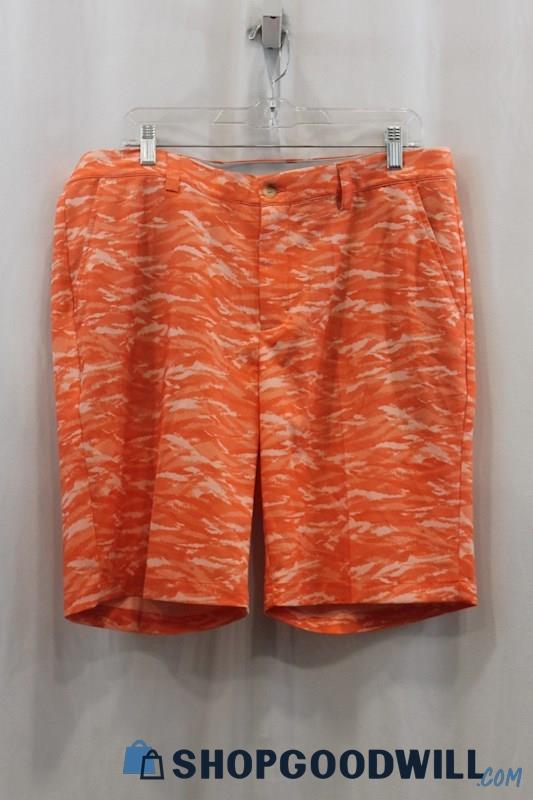 Greg Norman Men's Orange Camo Tech Short SZ 36