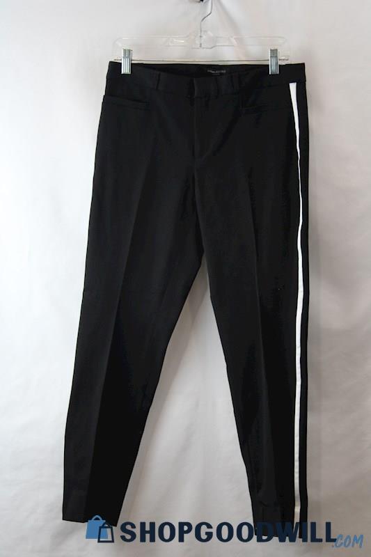 Banana Republic Women's Black/White Striped Skinny Ankle Pants sz 4